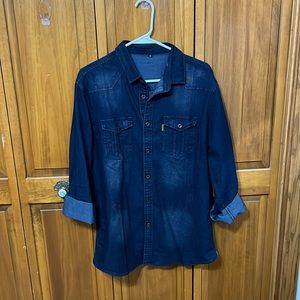 Denim button up shirt